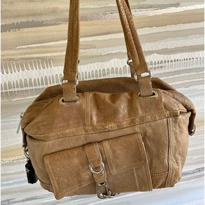 Spacious L.A.M.B. Purse - super soft leather, tan color